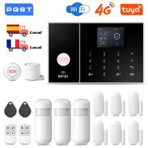 PGST TUYA sistema de alarma para el hogar aplicación Smart Life funciona con Alexa Google WIFI 4G seguridad segura inalámbrica para el hogar 433MHz