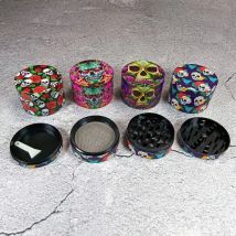 2 zoll 50mm Schädel Cartoon Metall Kräuter Grinder Gras Zigarre Tabak Vanille Knospe Grinder 4-Schichten Mühle mörtel Rauchen Zigarette Werkzeug