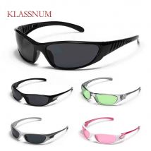 KLASSNUM 2024 nuovi occhiali da sole sportivi uomo donna Retro Punk ciclismo occhiali da sole alla moda per occhiali da sole maschili occhiali da calcio all'aperto Y2K
