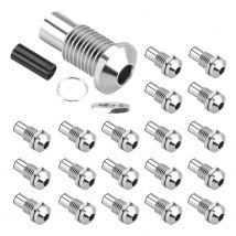 DAIERBUMP 20 Stück 5 mm LED-Halterung, LED-Halterung, LED-Lampenfassung, rund, Kupfer, verchromt, emittierende Diode, LED-Lünettenhalter