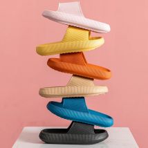 Frauen Dicke Sohle Hause Hausschuhe Ferse Damen Plattform Flache Schuhe Non-Slip Eva Wohnzimmer Innen Rutschen Frauen Mann hausschuhe