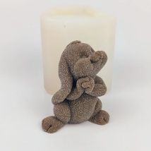 Beten Kaninchen Formen Seife Formen Silikon 3D Hase Kerze Form Hochzeit Geburtstag Valentinstag Ton DW0497 PRZY