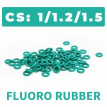 Dicke CS1/1,2/1,5 mm Grüner FKM-O-Ring FPM-Fluorkautschuk-Dichtungsdichtung Elastizität Gummischeibenring Spot-Großhandel