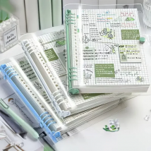 A5 Transparenter Softcover für lose Blätter, Schule, nützlich, 240 Seiten, Notizblock, Raster, Schreibwaren, Notizbücher, Tagebuch, Notizbuch, Zubehör, Büro