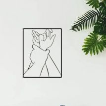 Cifbuy romantisches Paar Handform Wand kunst Metall für Wohnzimmer Schlafzimmer Badezimmer einfache Liebe themen orientierte Dekor