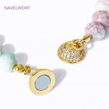 18K Gold Plated Round Magnetic Clasps Brass Inlaid Zircon Bracelets/Necklace Connect Clasps For DIY Jewelry Making Accessories