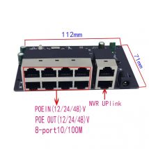 POE12V-24V-48V POE12V/24V/48V POE OUT12V/24V/48V switch poe 100 mbps POE pobre; 100 mbps UP Link pobre; switch alimentato da poe NVR