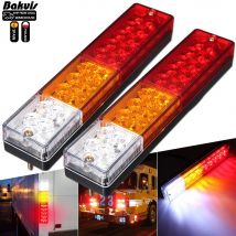 1 par de luces traseras de freno de coche de 12V 20LED, luz de marcha atrás, indicador de giro, barco, ATV, camión, remolque
