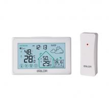 BALDR Bezprzewodowa stacja pogodowa Cyfrowy zegar ścienny sterowany radiowo DCF Termometr wewnętrzny/zewnętrzny Higrometr Czujnik prognozy trendów