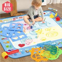 100x80CM magiczna mata do rysowania wodą kolorowanka Doodle z magicznymi długopisami wielokrotnego użytku Montessori tablica do malowania zabawki edukacyjne prezenty dla dzieci