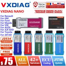 VXDIAG NANO Full Systems Diagnostic OBD2 Scanner ECU codifica per Renault per GM per JLR per VW per Ford per Toyota VCX Scanner