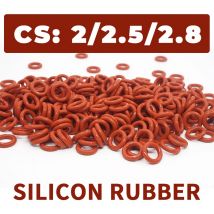 Dicke CS2/2,5/2,8 mm, roter VMQ-O-Ring, Querschnitt, Silikonkautschuk-Dichtung, Gummischeibe, Großhandel in Spezifikationen