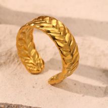 Edelstahl ringe Hip Hop Ringer National Ohr von Weizen Mode minimalist ischen offenen Ring für Frauen Schmuck besten Freund feine Geschenke