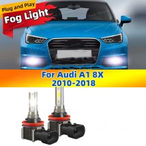2Pcs LED Fog Lamp Bulbs Front Fog Light Accessories Canbus 6000K For Audi A1 8X 2010 2011 2012 2013 2014 2015 2016 2017 2018