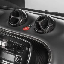 4 stücke Real Carbon Fiber Auto Klimaanlage Air Vent Outlet Ring Abdeckung Trim Dekoration Für SMART Fortwo Forfour 453 2022 2021 2020