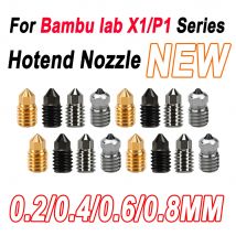 For Bambu Lab Nozzle P1s/X1c Nozzle 0.2 0.4 0.6 0.8 Nozzle P1p Bambulabs X1 Carbon for Bambulab Hotend