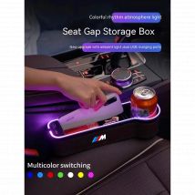 Car USB Colour Lamp Seat Storage Case Seat Gap Box For BMW M X1 X3 X4 X5 E39 E46 E60 E70 E90 F10 F15 F20 F25 F30 G05 G20 G30 G60