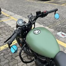 Per Royal Enfield Bullet/Meteor/Classic 350 500 Interceptor 650 CNC Moto Bar End Specchi Retro Manubrio Punta Retrovisore