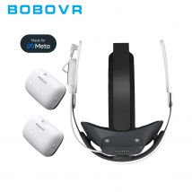 BOBOVR E3 Pro Tiwn Battery Strap Accessories Compatible with Meta Quest 3/3S Extended Playtime Comfort Fit 3.5mm Headphone Jack