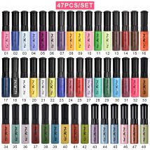 47/41/31/20/10pcs Smalto per timbratura delle unghie 7ml Nero Bianco Oro Smalto per unghie colorato Smalto per stampa artistica Kit per modello