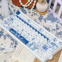 Chinese Retro 5 Side Dye Sublimation PBT Keycap 120 Key Cherry Profile Side Printed RGB Backlit Keycaps for MX Switches Keyboard