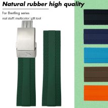 Weiches Naturkautschuk 20 mm 21 mm 22 mm 23 mm 24 mm Uhrenarmband für Breitling PROFESSIONAL AVENGER SUPEROCEAN Faltschließe