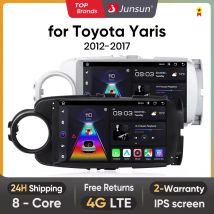 Junsun Wireless CarPlay Android Auto Autoradio per Toyota Yaris 2012 2013 20014 2015-2017 RDS GPS 4G WIFI Multimedia autoradio