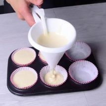 Handgehaltene verstellbare Backtrichter-Werkzeuge, Creme-Teig, Schokoladen-Flüssigkeitsspender, Gebäckform, für Kekse, Cupcakes, Pfannkuchen, Backwerkzeuge