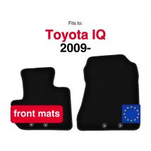 Velours-Frontteppiche für Toyota IQ Schrägheck (2009-) – Schwarz (2 Stück)
