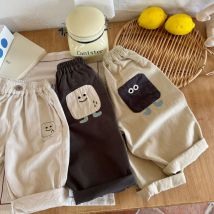 2023 koreanische Frühling Herbst Kinder Baby Jungen Hosen Nette Vielseitige Kleinkind Jungen Casual Hosen Kinder Jungen Reine Baumwolle Hosen