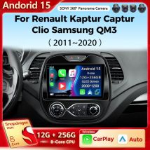 Android 15 Autoradio Per Renault Kaptur Captur Clio Samsung QM3 2013 2014 2015 2016 Wireless Carplay multimediale Android Auto 4G