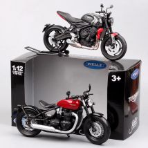 Welly 1/12 Bilancia Triumph Bonneville Bobber Tour Trident 660 2021 Modello di Moto Fonde Sotto Pressione e Veicoli Giocattolo ciclista Bici Hobby Regalo