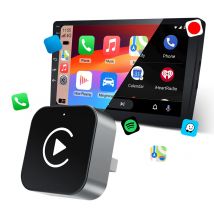 Adapter 2 w 1 Bezprzewodowy CarPlay i Android Auto, CarPlay AI Box, Automatyczne Połączenie Bezprzewodowego CarPlay dla Samochodów z Fabrycznie Zaprogramowanym CarPlay