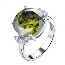 Ringe für Frauen 2017 Silber 925 Schmuck Solitaire grün Spinell Abschnitt feinen Schmuck Verlobung feier für Mädchen Weihnachts geschenk