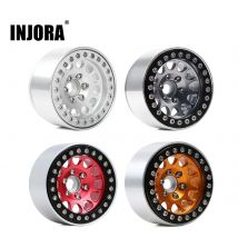 INJORA 4szt CNC Aluminum Alloy 1.9 Beadlock Wheel Rim dla 1/10 RC Crawler Car Axial SCX10 90046
