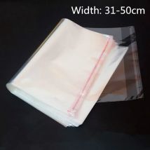 100 stücke breite 31-50cm breite große klare opp klebe beutel transparente poly wieder versch ließbare verpackungs tasche selbst plastik geschenk beutel