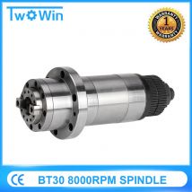 Twowin cnc spindel bt30 mit riemens cheibe 45 zähne 90mm für cnc fräsen bt30 atc blütenblatt klemm scheiben feder kordel