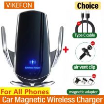 Car Magnetic Wireless Charger Phone Holder For iPhone 17 16 15 14 13 12 Pro Samsung Xiaomi Fast Charging Wireless Chargers