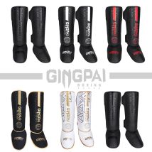 GINGPAI 1 Pair Boxing Shin Guards MMA Ankle Support Men Women Kickboxing Equipment Karate Protectors Sanda Muay Thai Leggings