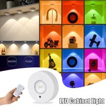 LED Nachtlicht drahtlose Schrank lampe RGB 12-Farben-Fernbedienung Typ C wiederauf ladbar für Raumweg Schrank beleuchtung