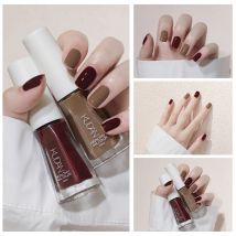 1PC 10ml Glass Bottle Colorful Nail Polish For Nails Nail Art Varnish Fashion DIY Design Manicure No Need Lamp Autumn Winter