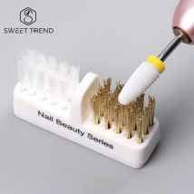 1pc spazzola per la pulizia della testa di molatura delle unghie elettrica punte per trapano per manicure portatili detergente doppia spazzola in filo di rame forniture per utensili puliti