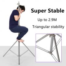 SH 2.8M supporto per treppiede per impieghi gravosi supporto per Studio fotografico in acciaio inossidabile per Studio fotografico a luce Led peso 10kg