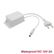 DC12V 2A adattatore di alimentazione impermeabile ue per telecamere di sorveglianza di sicurezza CCTV telecamera AHD ingresso DVR NVR AC100V-240V 5.5mm * 2.1mm