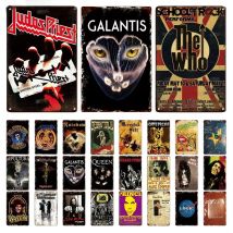 Vintage Rock Band Metal Sign Metal Poster Sign Plaque Metal Wall Plate Workshop Bar Pub Garage Club Retro Home Wall Decor