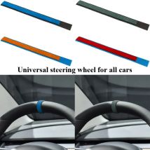 Alcantara Auto Lenkrad Top Marker Für Tesla Modell Y Modell 3XS Center Line Rot Markierung Super Wildleder Dekoration Zubehör