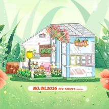 Bezaubernde Märchens tadt diy Bausteine setzen 3d Modell Stadtstraße Architektur einzigartige kreative Geschenk idee“