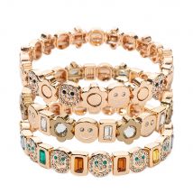 2023 Summer New Design Gold Color Braceets For Women Flower Charms Beaded Bangle Gift Boho Hand Happy Jewelry