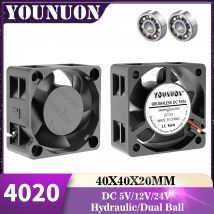 YOUNUON 40 mm 24 V 12 V 5 V 4020 Lüfter Computergehäuse Lüfter 2PIN/3PIN 4 cm 40 x 40 x 20 mm 1,57 Zoll 3D-Drucker-Lüfter