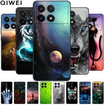 Per Xiaomi Poco X6 Pro Custodia Cute Cool Wolf Silicone TPU Custodia morbida per telefono su Poco X 6 Pro Paraurti Fonda Coques PocoX6Pro 5G Bello
